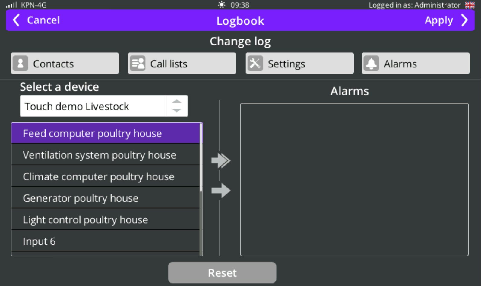 Screenshot filters log