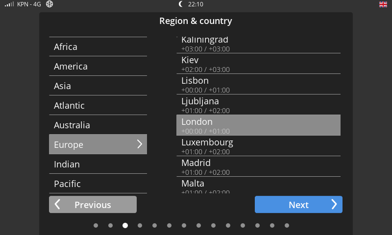 screen onboarding country selection