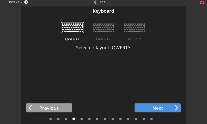 screen onboarding keyboard selection