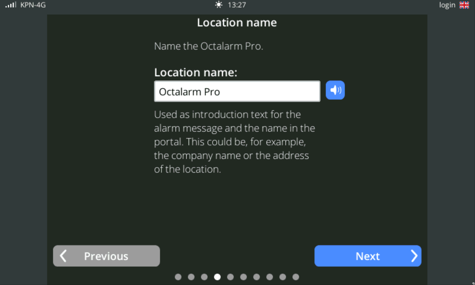 screen onboarding location name