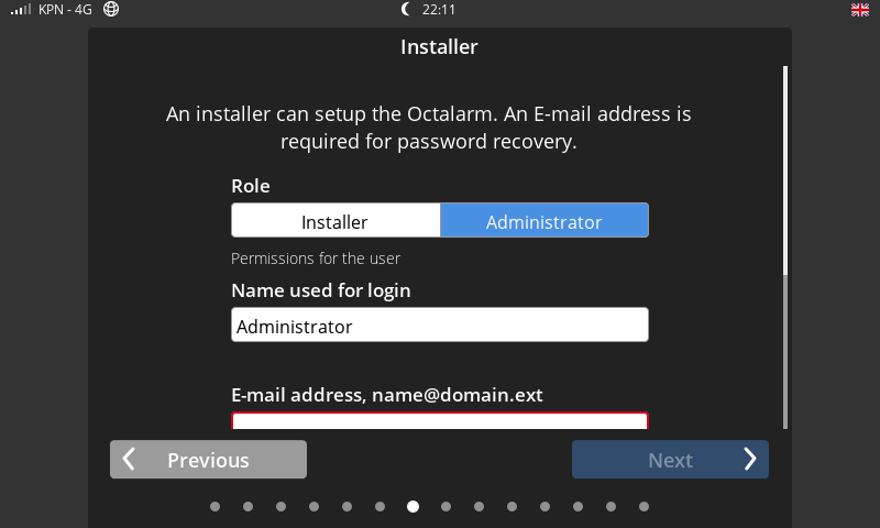 screen onboarding administrator