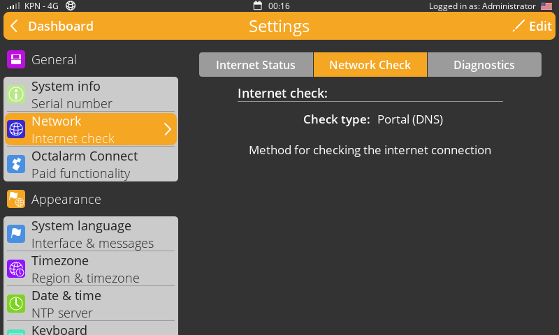 Screenshot Network Check