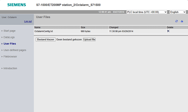 Screenshot user access to files via web server