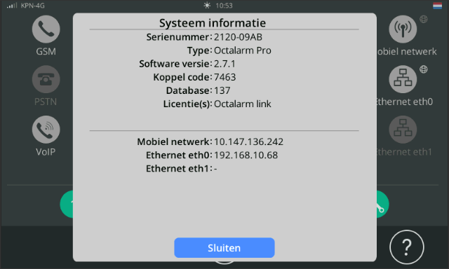 Screenshot Dashboard SystemInformation