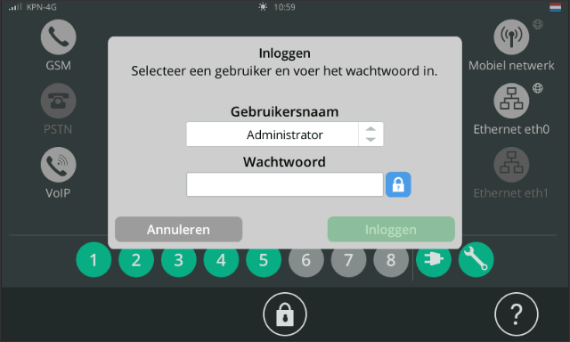 Screenshot Dashboard Login en PasswordRecovery