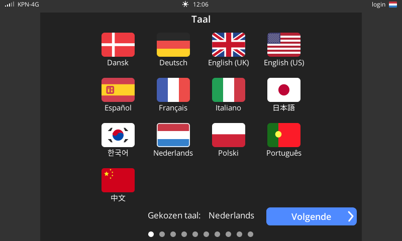 screen onboarding language
