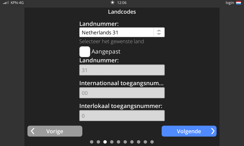 screen onboarding country code