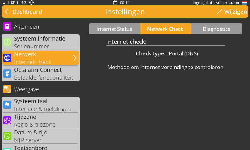 Screenshot Netwerk Check