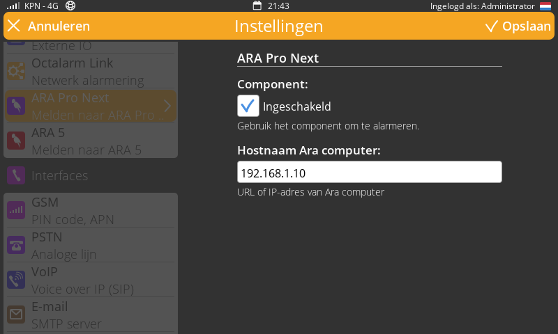 Screenshot ARA Pro Next